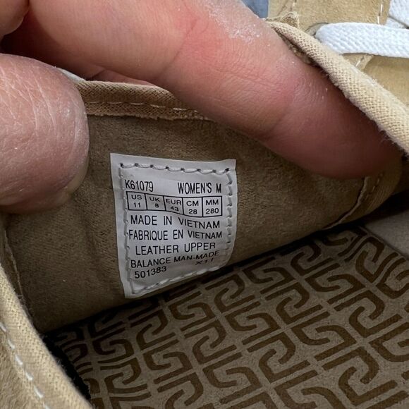 Rockport Walking Sneaker Shoe Womens 11 Tan Beige Suede Leather Low Cut Lace Up - Picture 9 of 11